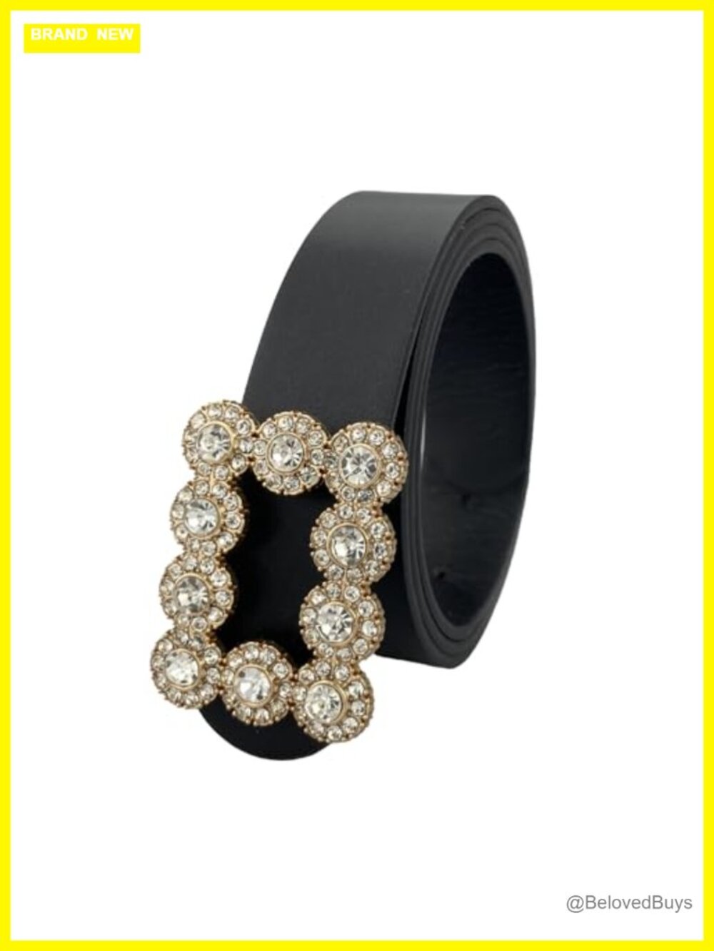 Women's Rhinestone Buckle Belt for Jeans Dresses Pants
